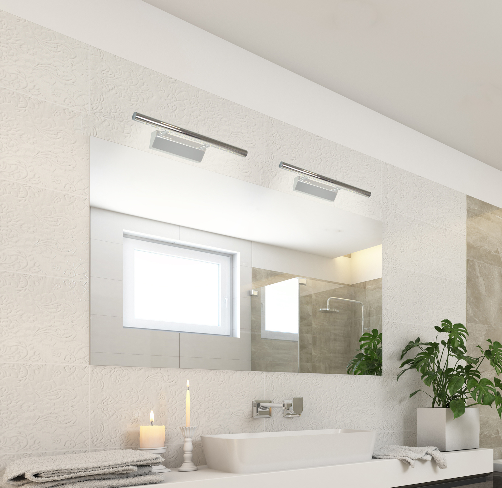 Kinkiet Forte LED 2 5W LED rurka okrągła chrom