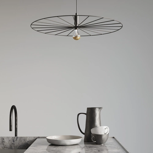 Lampa wisząca Sirkel 60 czarna nowoczesna metalowa do salonu i jadalni Thoro