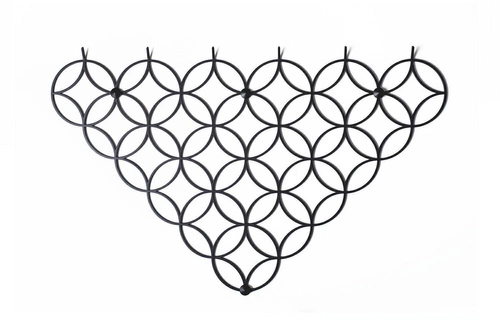 Holo M Black nowoczesny wieszak ścienny do przedpokoju czarny metalowy POLYHEDRA