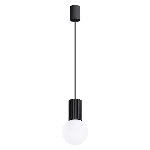 Lampa wisząca HALO 1 czarna kula nowoczesna do salonu kuchni sypialni SOLLUX LIGHTING