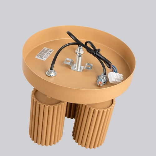 Plafon sufitowy złoty KARBON 3P glamour z ruchomym kloszem do salonu i sypialni