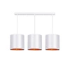 Lampa wisząca Atlanta biały 3x40W E27  abażur biały