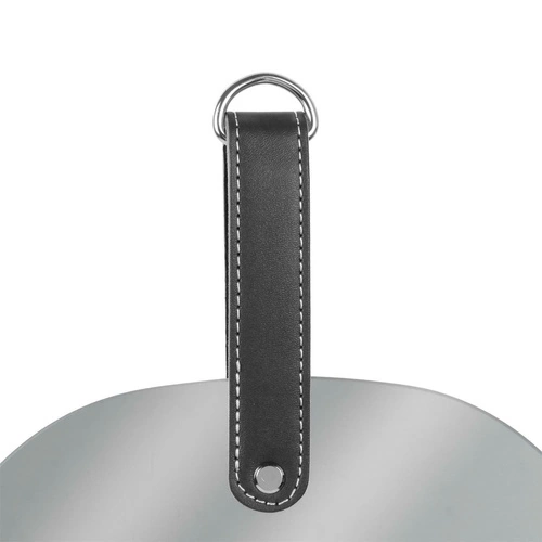 Lustro trapezowe Pagaj Intesi bez ramy na pasku nowoczesne wiszące do przedpokoju