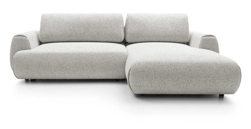 Narożnik z funkcją spania do salonu Ljung prawy szary nowoczesny z pojemnikiem Intesi