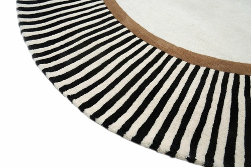 Amber Beige dywan wełniany 200x300 owalny nowoczesny do salonu i sypialni Carpet Decor