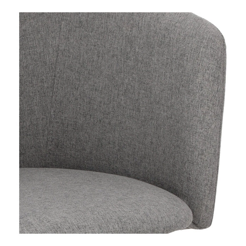 Krzesło tapicerowane Molto szare z podłokietnikami do jadalni i salonu nowoczesne