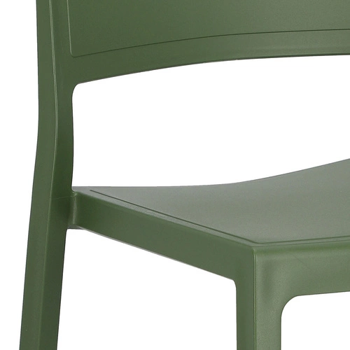 Krzesło ogrodowe Kate zielone z tworzywa sztucznego SCAB Design, sztaplowane, łatwe czyszczenie