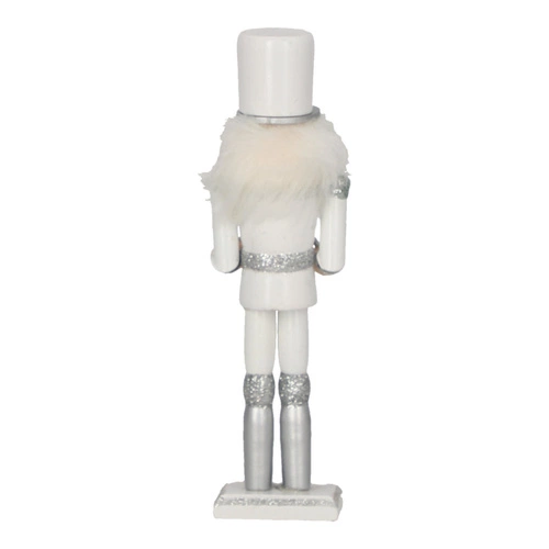 Dziadek do orzechów John 18 cm biały z bębenkiem