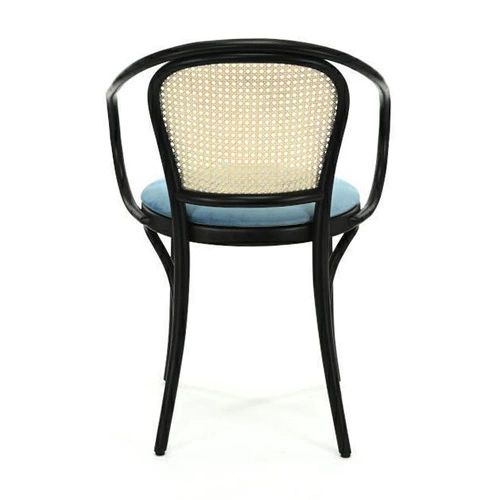 Krzesło z podłokietnikami Fameg B-9/4 retro drewniane do jadalni tapicerowane