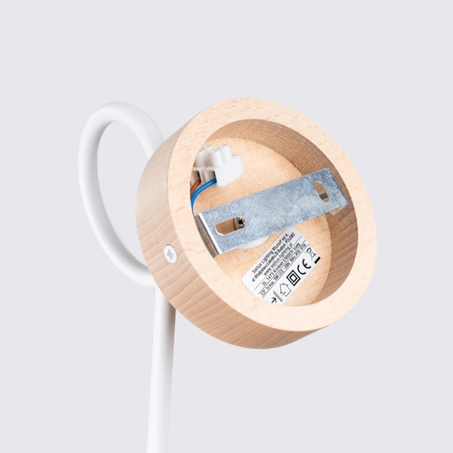 Kinkiet ścienny biały drewniany nowoczesny do salonu i sypialni EMBER Sollux Lighting