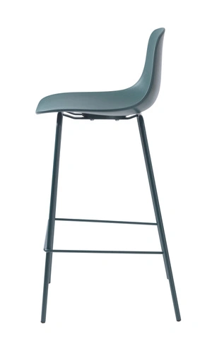 Hoker Whitby niebieski z oparciem nowoczesny do kuchni i wyspy 67 cm UNIQUE