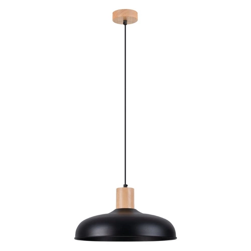 Lampa wisząca INDY czarna skandynawska do salonu i nad stół 38 cm SOLLUX LIGHTING