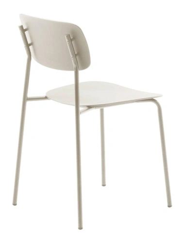 Krzesło Kirkland do jadalni nowoczesne z tworzywa beżowe
