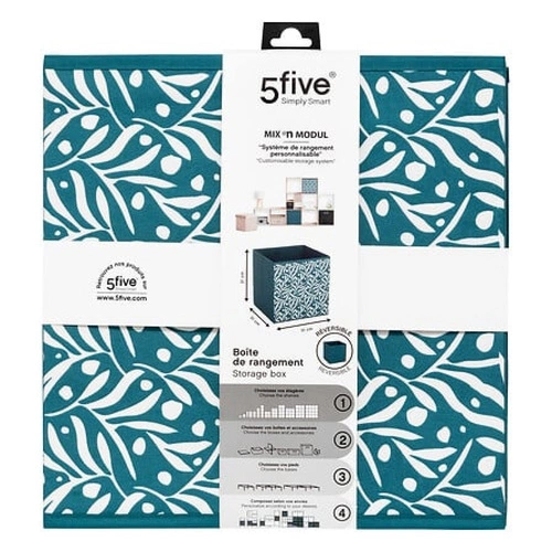 Pudełko materiałowe Olivia 31x31 do regału składane zielone nowoczesne 5five simply smart