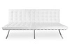 Sofa BA3 3 osobowa, biała skóra inspirowana Barcelona