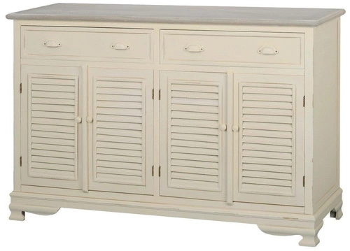 Komoda Store 2 szuflady, 4 drzwi kremowa