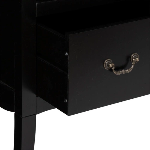 Regał na książki Chrysa czarny klasyczny z szufladą do salonu i sypialni Atmosphera 175 cm