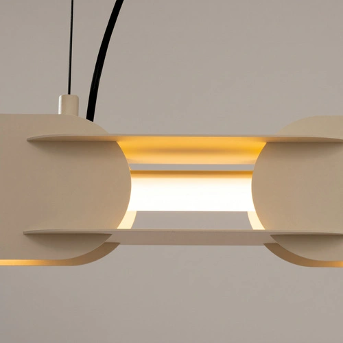 Lampa wisząca CHAIN 91 LED taupe nowoczesna nad stół do jadalni