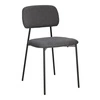 Krzesło tapicerowane Esther szare ciemne Intesi do jadalni i salonu w stylu nowoczesnym