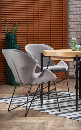 Stół rozkładany do jadalni Fermino dąb naturalny czarne nogi nowoczesny loftowy 100–300 cm Intesi