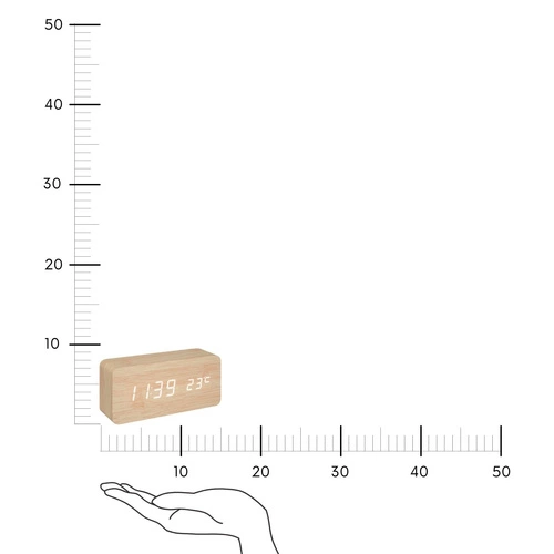 Budzik cyfrowy Gamiel naturalny cichy zegar do sypialni w stylu skandynawskim Atmosphera