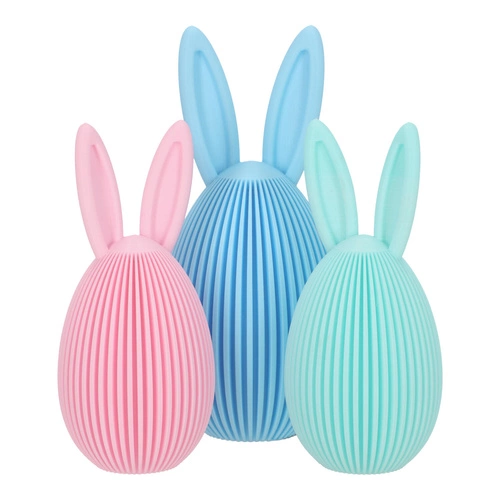 Intesi figurka wielkanocna Jajko z uszami duże niebieskie nowoczesna dekoracja na stół lub komodę