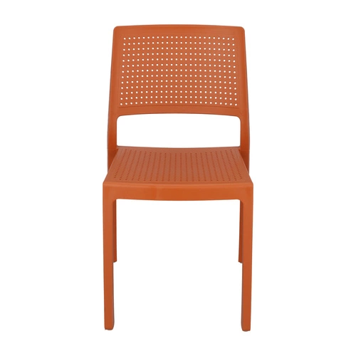 Krzesło ogrodowe Emi pomarańczowe z tworzywa sztaplowane nowoczesne SCAB Design łatwe czyszczenie