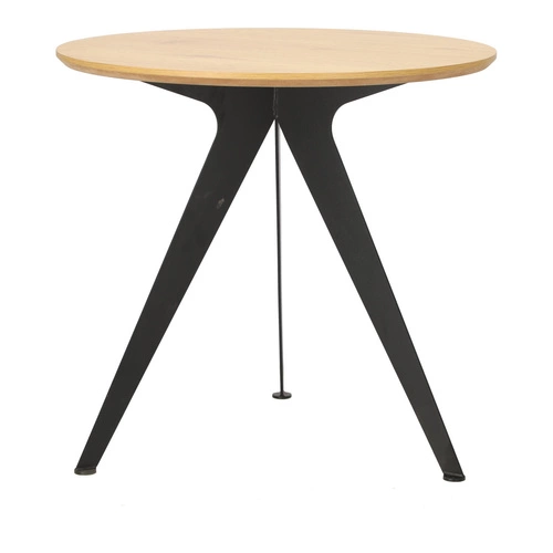 Stół Lofty Round 80 czarny/naturalny      Outlet