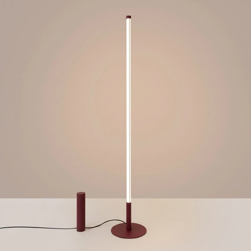 Lampa stojąca do salonu TRANG burgund nowoczesna LED 3000K