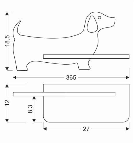 Kinkiet Dog lampa 5W LED 4000K iq kids z przew różowy