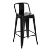 Hoker Paris Back short 66cm czarny insp. Tolix