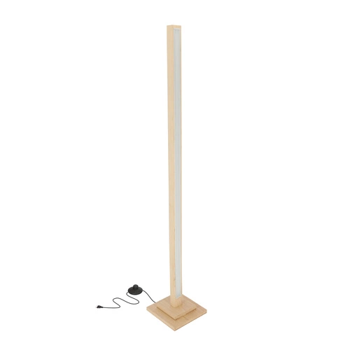 Lampa podłogowa Alset lampa podłogowa  drewno buk + srebrny 1x18W LED 4000