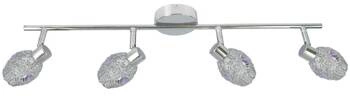 Lampa sufitowa Golden listwa 4x40W G9 chrom fioletowy