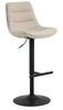 Hoker Adisa beżowy tapicerowany z oparciem obrotowy do kuchni i wyspy nowoczesny 65 cm