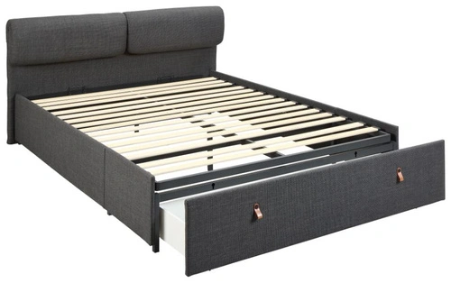 Łóżko tapicerowane Calvi 160x200 z szufladami do sypialni nowoczesne