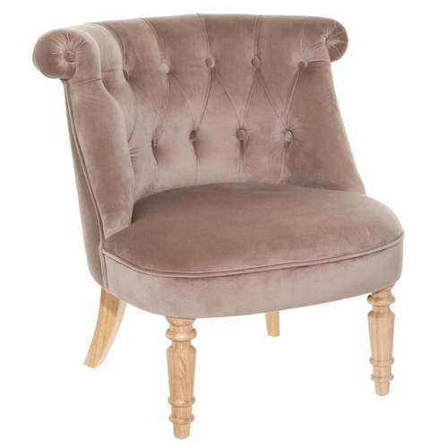 Fotel Sixtine velvet beżowy ciemny