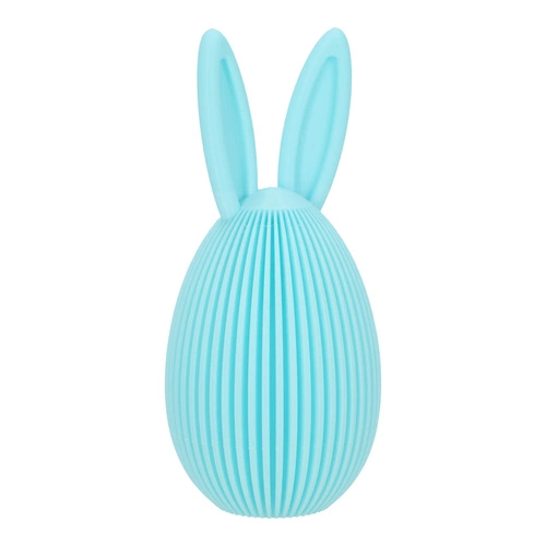 Zestaw 2 figurek wielkanocnych jajek turkusowych Intesi dekoracja świąteczna na stół lub parapet