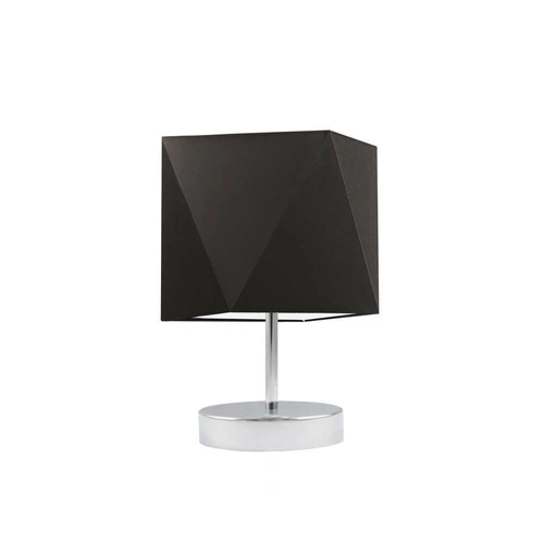 Lampka PASADENA abażur brązowy stelaż chrom