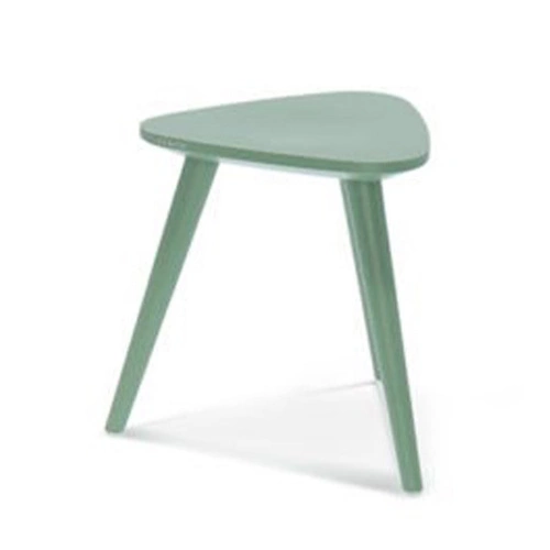 Taboret drewniany niski Finn FAMEG do przedpokoju personalizowany, nowoczesny stołek retro