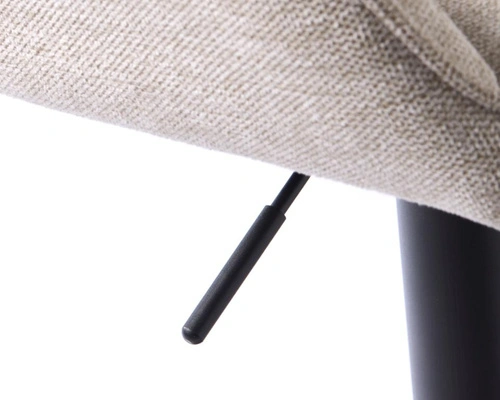 Hoker Nolan tapicerowany do kuchni regulowany piaskowy czarny