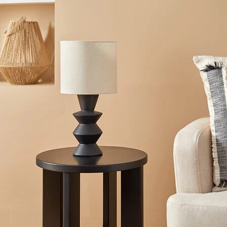 Lampka Yulia 40 cm czarna/biała