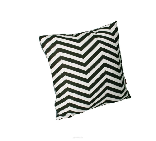 Poduszka dekoracyjna welurowa ZIGZAG Intesi nowoczesna do salonu i sypialni 40x40