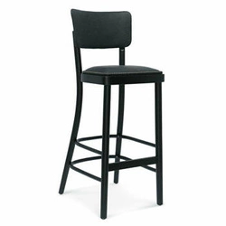 Hoker tapicerowany z oparciem Novo FAMEG do kuchni i jadalni, drewniany, personalizowany, 78 cm