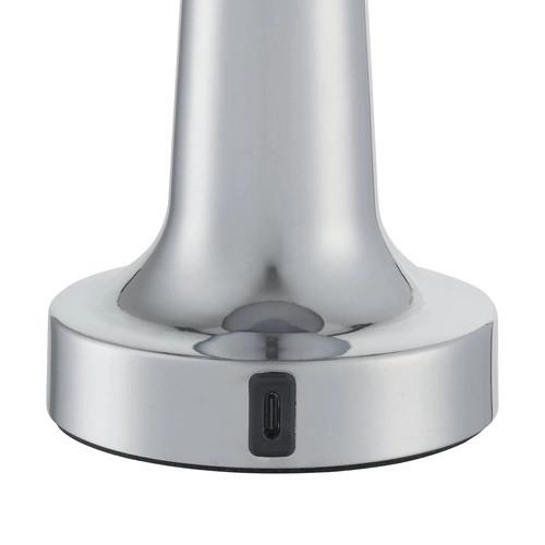 Lampka nocna LED dotykowa TAVOLO A Step into Design srebrna glamour do sypialni 21 cm