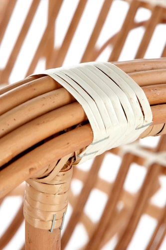 Fotel bujany Kalma wiklinowy boho do salonu i na taras naturalny retro wygodny