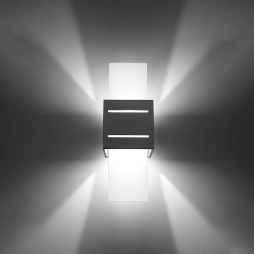 Kinkiet ścienny nowoczesny szary LORETO Sollux do salonu sypialni lub nad lustro 30 cm