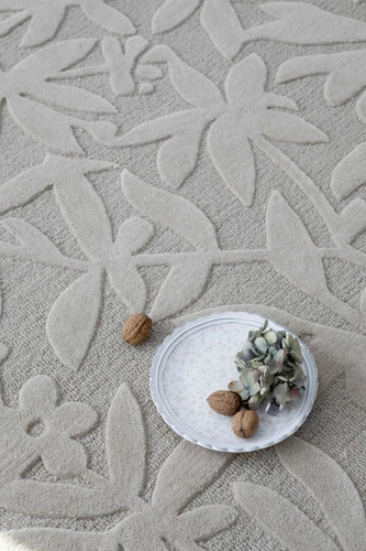 Dywan wełniany Cleavers beżowy 250x350 dywan do salonu nowoczesny ręcznie tkany łatwoczyszczący