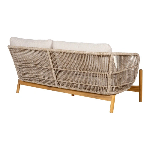 Sofa ogrodowa Terracina dwuosobowa drewniana akacja z poduszkami
