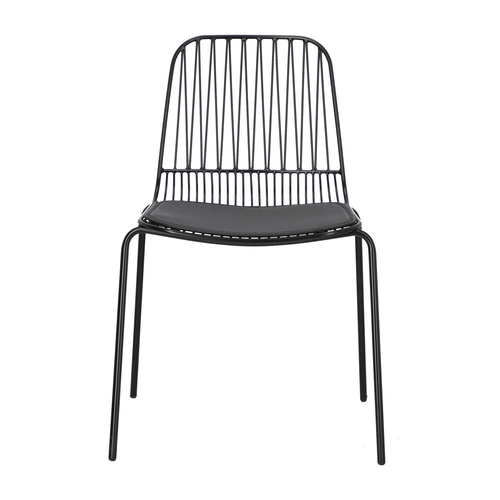 Krzesło Willy Black z poduszką PU Outlet