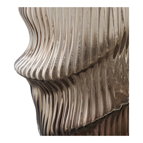 Wazon szklany Golb brązowy 25 cm nowoczesny dekoracyjny do salonu